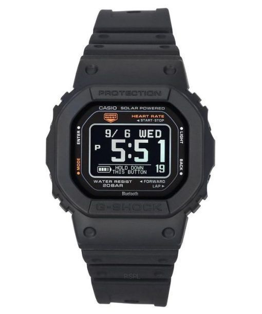 Casio G-Shock Move Mobile Link 디지털 레진 스트랩 Solar DW-H5600-1 200M 남성용 시계