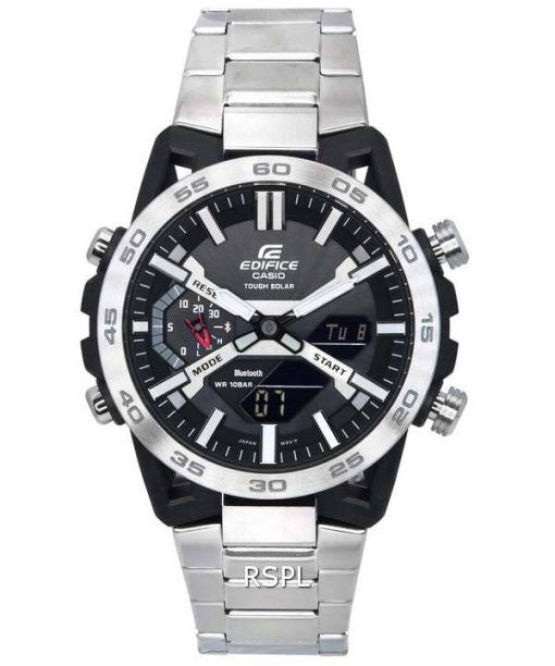 Casio Edifice Sospensione Mobile Link Black Dial Solar ECB-2000D-1A ECB2000D-1 100M 남성용 시계