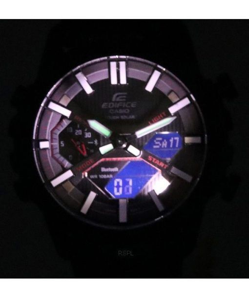 Casio Edifice Sospensione Mobile Link 아날로그 디지털 솔라 ECB-2000PB-1A 100M 남성용 시계