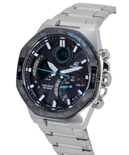 Casio Edifice Mobile Link 아날로그 디지털 그레이 다이얼 솔라 ECB-950DB-1A 100M 남성용 시계