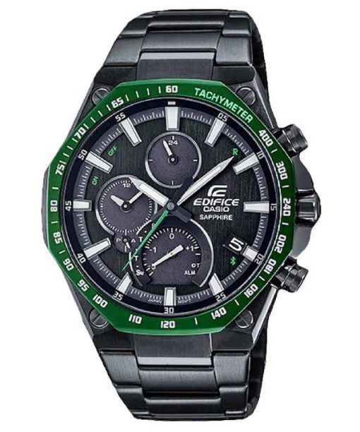 카시오 Edifice 블루투스 아날로그 스테인레스 스틸 솔라 EQB-1100XDC-1A EQB1100XDC-1 100M 남성용 시계