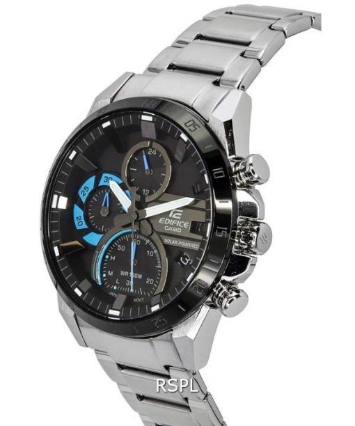 Casio Edifice 크로노그래프 아날로그 태양광 발전 EQS-940DB-1B EQS940DB-1B 100M 남성용 시계