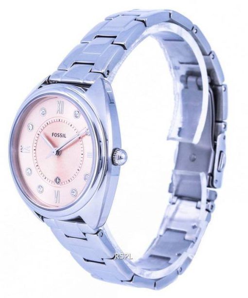 Fossil Gabby Crystal Accents 로즈 골드 톤 다이얼 쿼츠 ES5146 여성용 시계