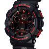 Casio G-Shock Ignite Red Series 아날로그 디지털 쿼츠 GA-100BNR-1A GA100BNR-1 200M 남성용 시계