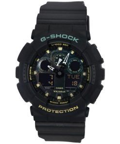 카시오 G-Shock 아날로그 디지털 수지 스트랩 멀티컬러 다이얼 쿼츠 GA-100RC-1A 200M 남성용 시계