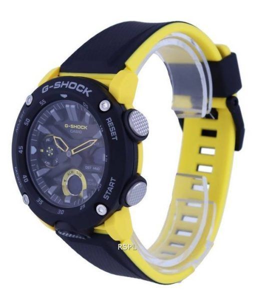 Casio G-Shock Carbon Core Guard 디지털 아날로그 블랙 다이얼 쿼츠 GA-2000-1A9 GA2000-1 200M 남성용 시계