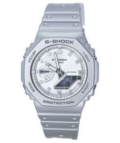 카시오 G-Shock 아날로그 디지털 Retrofuture 시리즈 메탈릭 실버 쿼츠 GA-2100FF-8A 200M 남성용 시계