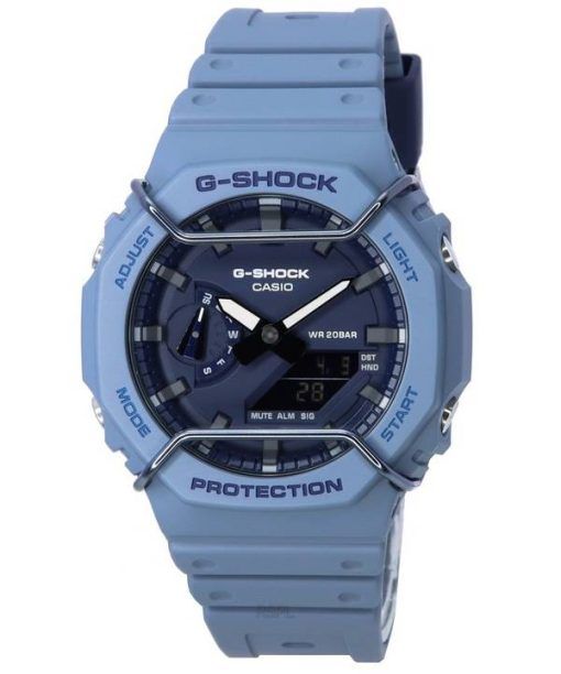 카시오 톤온톤 G-Shock 아날로그 디지털 블루 크로마틱 다이얼 쿼츠 GA-2100PT-2A GA2100PT-2 200M 남성용 시계