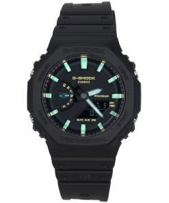 카시오 G-Shock 아날로그 디지털 수지 스트랩 블랙 다이얼 쿼츠 GA-2100RC-1A 200M 남성용 시계