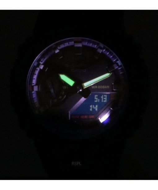 카시오 G-Shock Virtual Rainbow 아날로그 디지털 쿼츠 GA-2100RGB-1A GA2100RGB-1 200M 남성용 시계