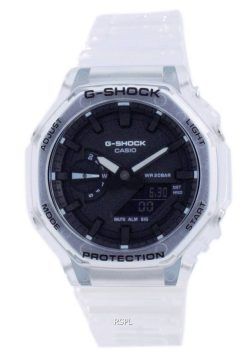 카시오 G-Shock 스켈레톤 투명 다이버의 아날로그 디지털 석영 GA-2100SKE-7A GA2100SKE-7 200M 남성용 시계