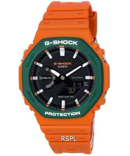 카시오 G-Shock Orange 아날로그 디지털 쿼츠 GA-2110SC-4A GA2110SC-4 200M 남성용 시계