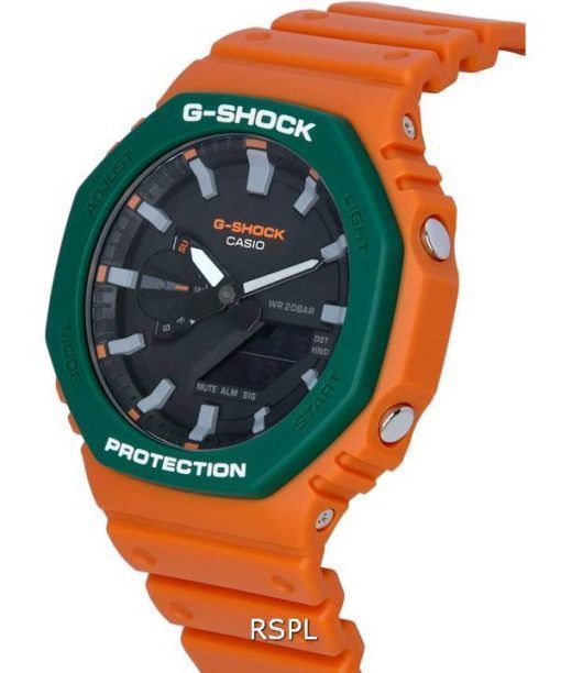 카시오 G-Shock Orange 아날로그 디지털 쿼츠 GA-2110SC-4A GA2110SC-4 200M 남성용 시계