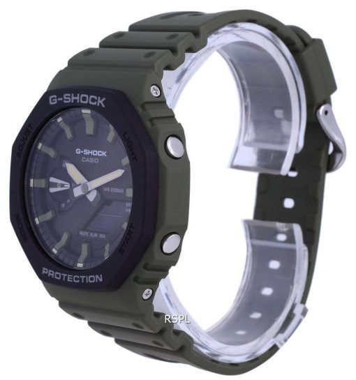 카시오 G-Shock 아날로그 디지털 탄소 코어 가드 GA-2110SU-3A GA2110SU-3 200M 남성용 시계