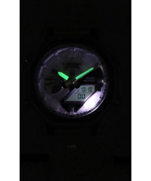 Casio G-Shock 40주년 기념 클리어 리믹스 한정판 아날로그 디지털 쿼츠 GA-2140RX-7A 200M 남성용 시계