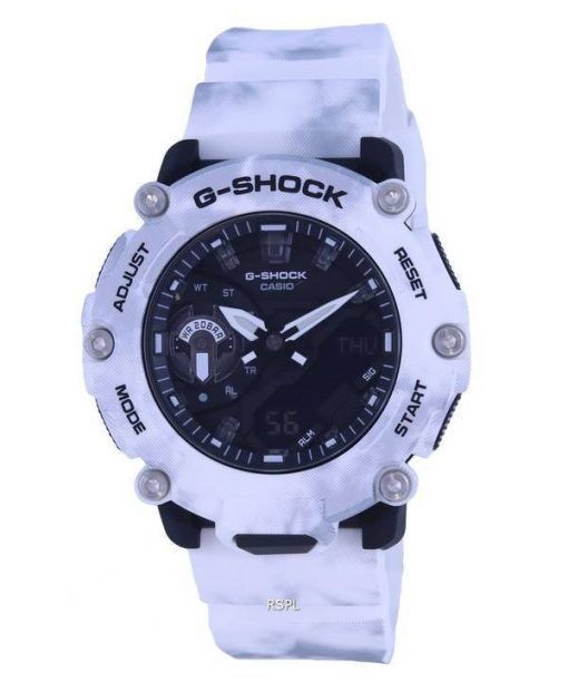 카시오 G-Shock 그런지 눈 위장 아날로그 디지털 석영 GA-2200GC-7A GA2200GC-7 200M 남성용 시계