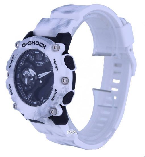카시오 G-Shock 그런지 눈 위장 아날로그 디지털 석영 GA-2200GC-7A GA2200GC-7 200M 남성용 시계