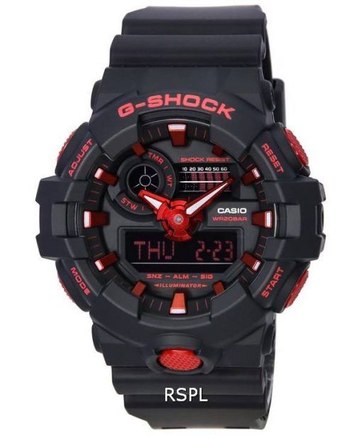 Casio G-Shock X Ignite Red Series 아날로그 디지털 쿼츠 GA-700BNR-1A GA700BNR-1 200M 남성용 시계