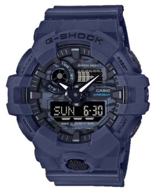 카시오 G-Shock 아날로그 디지털 위장 다이얼 쿼츠 GA-700CA-2A GA700CA-2 200M 남성용 시계