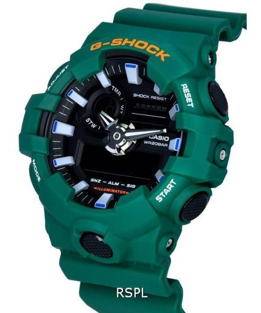 Casio G-Shock Popular Spirited Colors 그린 아날로그 디지털 쿼츠 GA-700SC-3A GA700SC-3 200M 남성용 시계