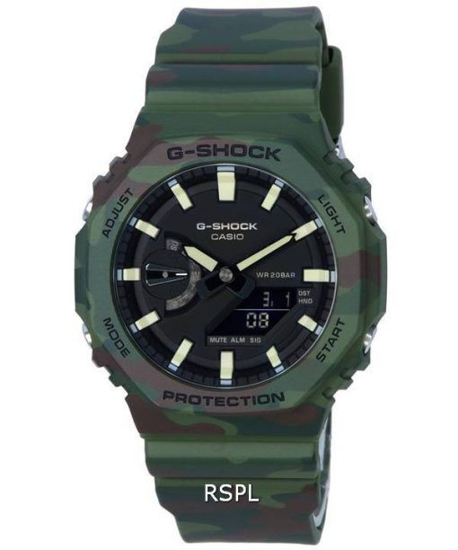 카시오 G-Shock 아날로그 디지털 쿼츠 GAE-2100WE-3A GAE2100WE-3 200M 베젤 및 밴드 세트 남성용 시계