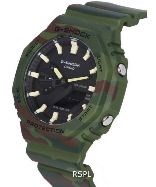 카시오 G-Shock 아날로그 디지털 쿼츠 GAE-2100WE-3A GAE2100WE-3 200M 베젤 및 밴드 세트 남성용 시계