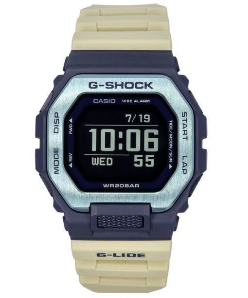 카시오 G-Shock Move G-Lide 모바일 링크 디지털 베이지 수지 스트랩 쿼츠 GBX-100TT-2 200M 남성용 시계