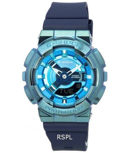 카시오 G-Shock Blue 아날로그 디지털 쿼츠 GM-S110LB-2A GMS110LB-2 200M 여성용 시계