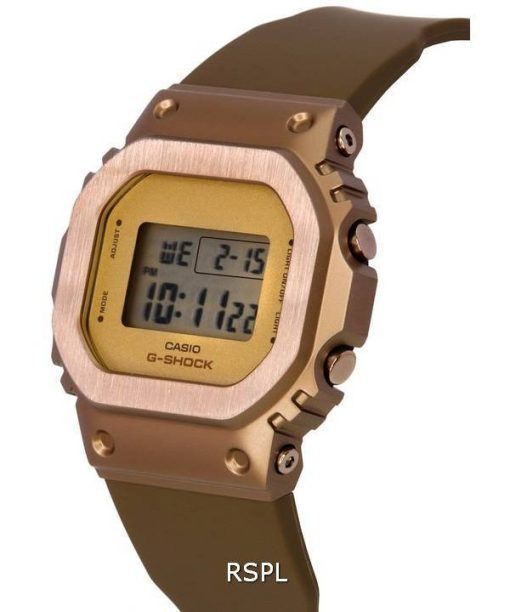 카시오 G-Shock 디지털 메탈 클래드 브론즈 다이얼 쿼츠 GM-S5600BR-5 GMS5600BR-5 200M 여성용 시계