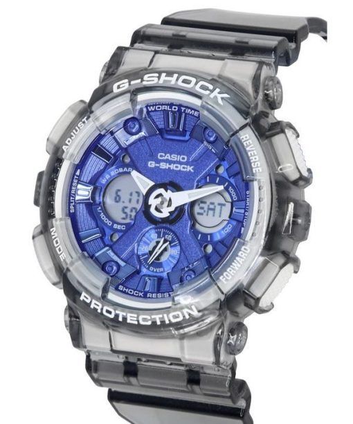카시오 G-Shock 반투명 그레이 아날로그 디지털 쿼츠 GMA-S120TB-8A 200M 여성용 시계