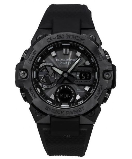 Casio G-Shock G-스틸 블랙 모바일 링크 아날로그 디지털 터프 솔라 GST-B400BB-1A 200M 남성용 시계