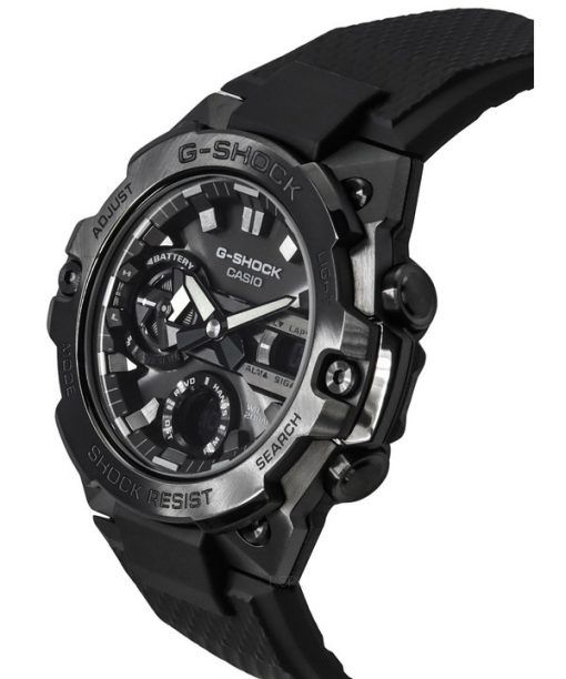 Casio G-Shock G-스틸 블랙 모바일 링크 아날로그 디지털 터프 솔라 GST-B400BB-1A 200M 남성용 시계