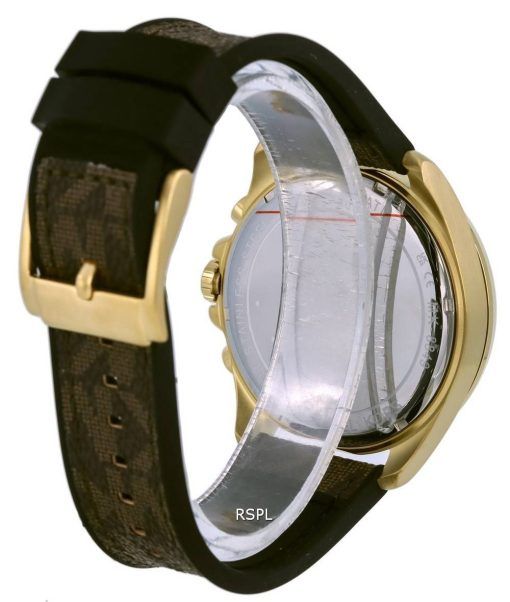 Michael Kors Oversized Brecken 로고 크로노 그래프 가죽 쿼츠 MK8849 남성용 시계