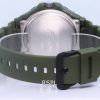 카시오 아날로그 육군 녹색 수지 밴드 석영 MRW-210H-3A MRW210H-3 100M 남성용 시계