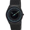 Skagen Grenen Solar Halo Midnight 스테인레스 스틸 메쉬 블랙 다이얼 SKW6874 남성용 시계