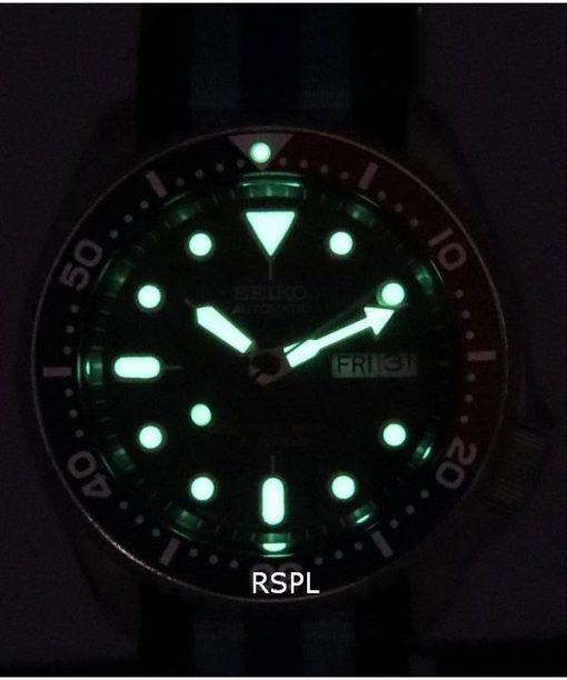 세이코 파랑색 다이얼 오토매틱 다이버&#39,s SKX009J1-var-NATO20 200M 남성용 시계