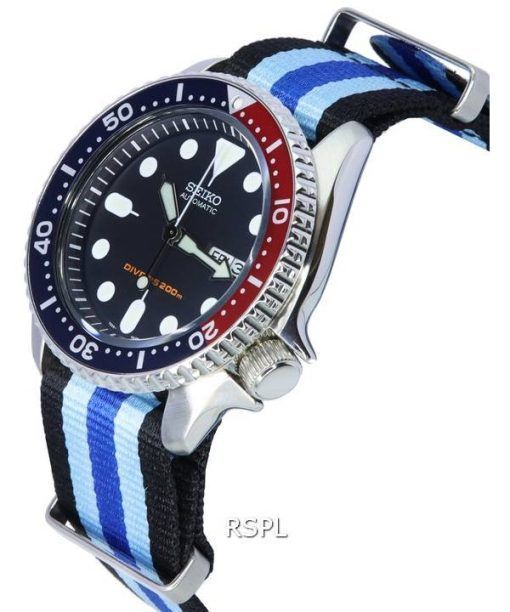 세이코 파랑색 다이얼 오토매틱 다이버&#39,s SKX009K1-var-NATO20 200M 남성용 시계