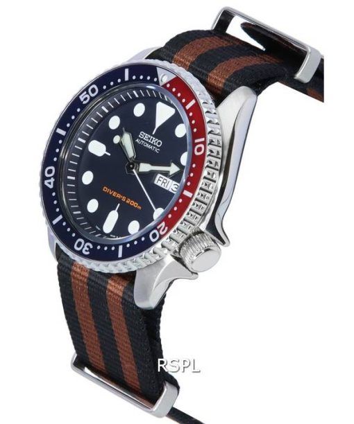 세이코 파랑색 다이얼 오토매틱 다이버&#39,s SKX009K1-var-NATO22 200M 남성용 시계