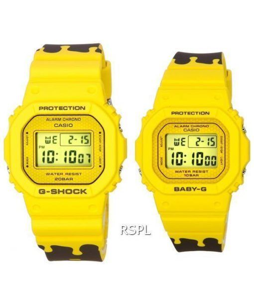 카시오 G-Shock And Baby-G Digital Honey Inspired Limited Edition 쿼츠 SLV-22B-9 SLV22B-9 커플 시계