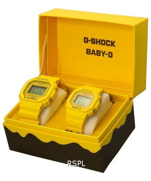 카시오 G-Shock And Baby-G Digital Honey Inspired Limited Edition 쿼츠 SLV-22B-9 SLV22B-9 커플 시계