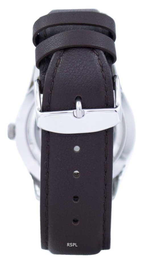 세이 코 5 스포츠 군 자동 일본 만든 비율 어두운 갈색 가죽 SNZG07J1 LS11 남자의 시계