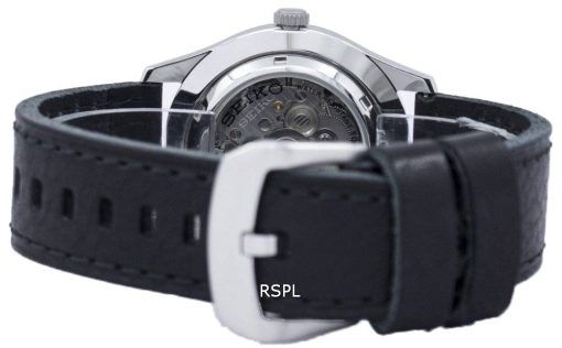 세이 코 5 스포츠 자동 일본 만든 비율 블랙 가죽 SNZG15J1 LS8 남자의 시계