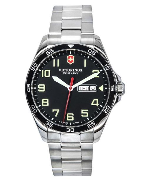 Victorinox Swiss Army FieldForce 스테인레스 스틸 블랙 다이얼 쿼츠 241849 100M 남성용 시계