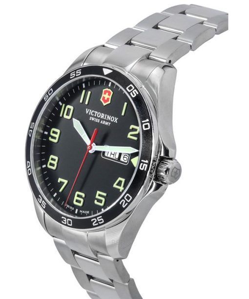 Victorinox Swiss Army FieldForce 스테인레스 스틸 블랙 다이얼 쿼츠 241849 100M 남성용 시계