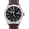 Luminox Air Pilot P-38 Lightning GMT 가죽 스트랩 블랙 다이얼 스위스 쿼츠 XA.9521 100M 남성용 시계