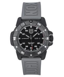 Luminox Master Carbon SEAL 그레이 러버 스트랩 블랙 다이얼 스위스 오토매틱 다이버 XS.3862 200M 남성용 시계