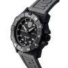 Luminox Master Carbon SEAL 그레이 러버 스트랩 블랙 다이얼 스위스 오토매틱 다이버 XS.3862 200M 남성용 시계