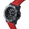 Luminox Master Carbon Seal 고무 스트랩 블랙 다이얼 스위스 오토매틱 다이버 XS.3875 200M 남성용 시계