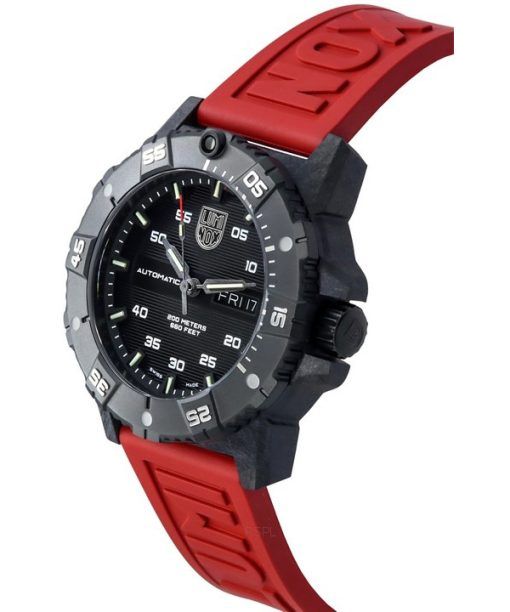 Luminox Master Carbon Seal 고무 스트랩 블랙 다이얼 스위스 오토매틱 다이버 XS.3875 200M 남성용 시계