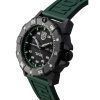 Luminox Master Carbon SEAL 그린 러버 스트랩 블랙 다이얼 스위스 오토매틱 다이버 XS.3877 200M 남성용 시계